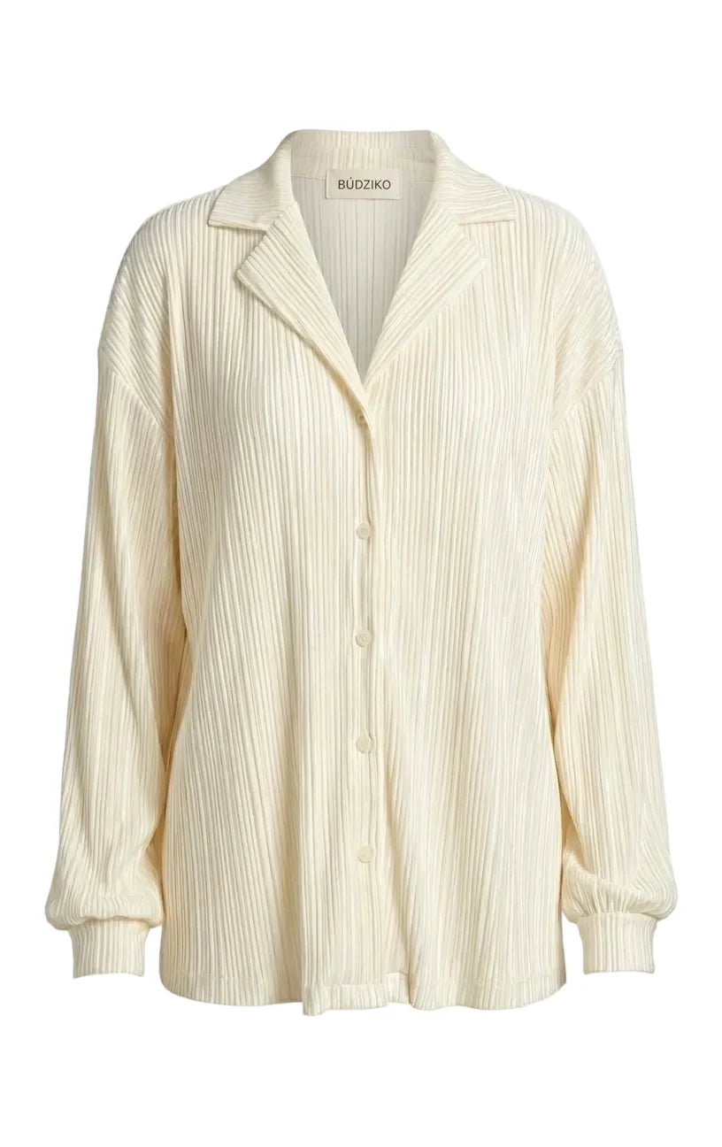 AMELIA CREAMY PLEATED SHIRT