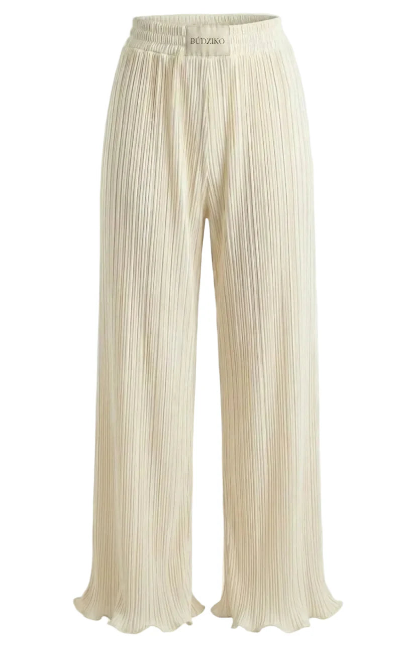 AMELIA CREAMY PLEATED PANTS