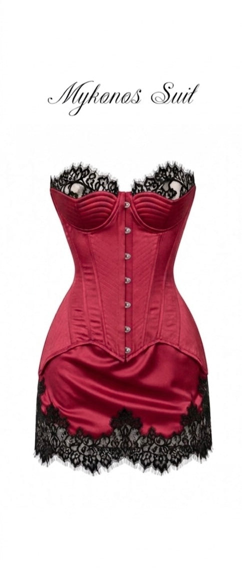 Custom red corset