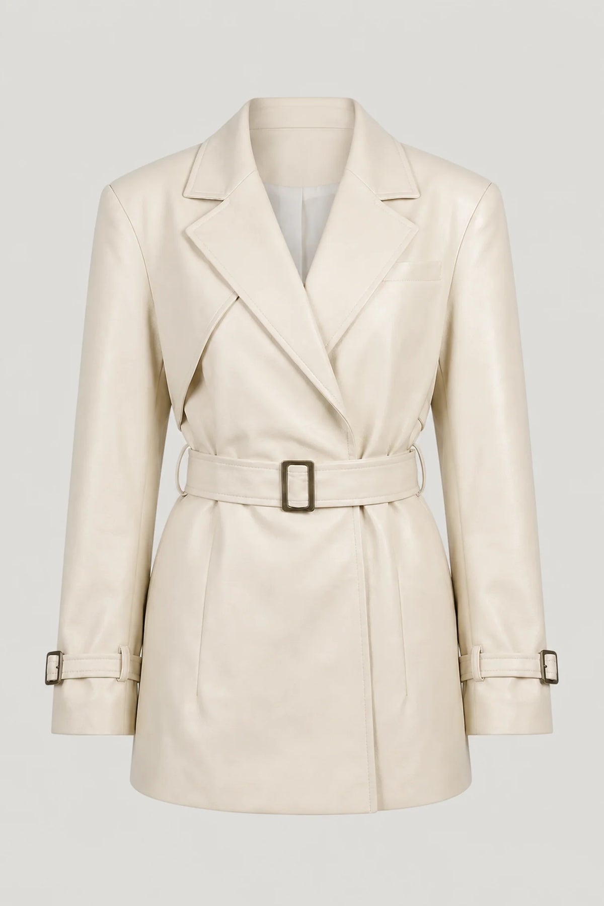 LONDON MILKY FAUX LEATHER JACKET