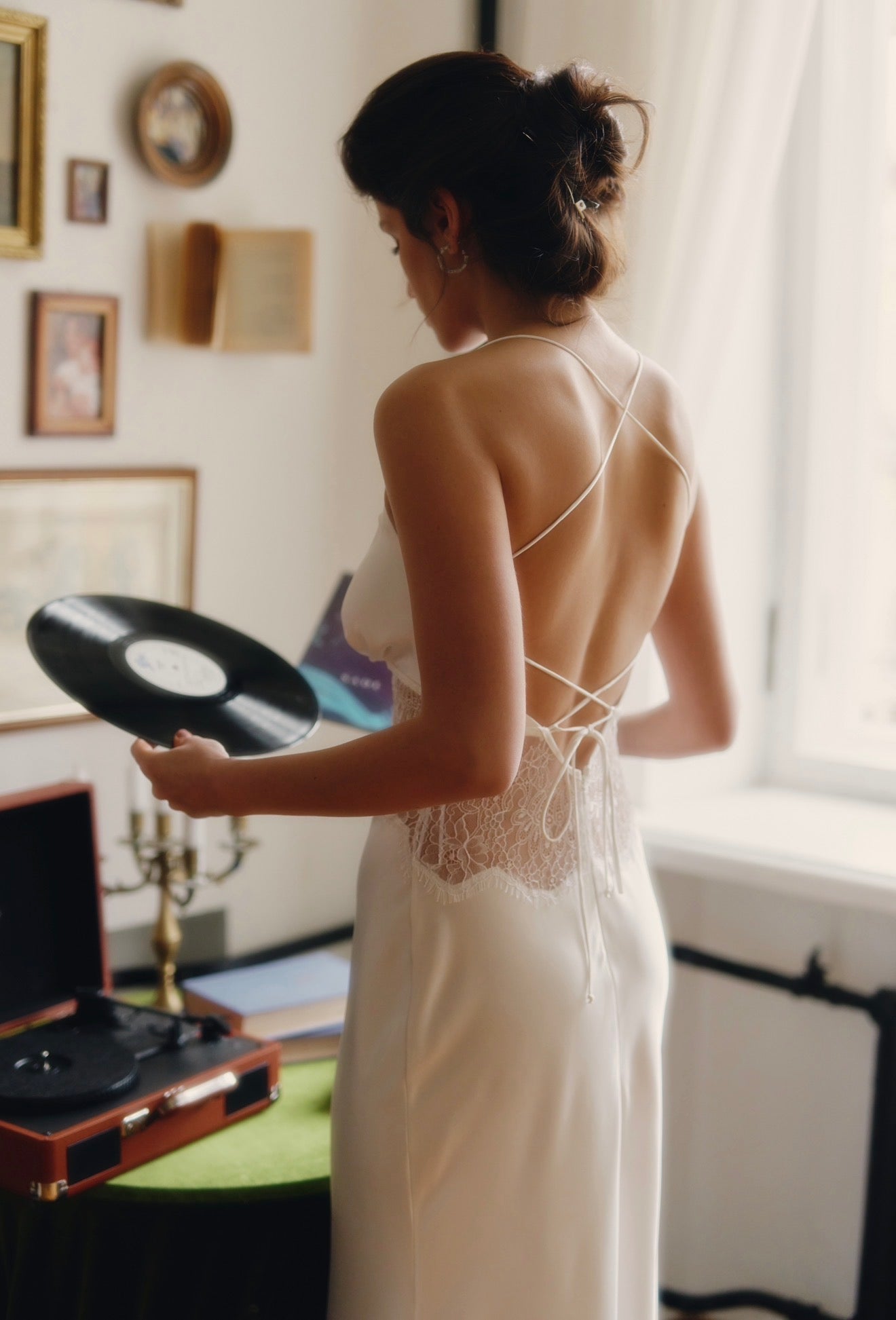 Satin maxi dress