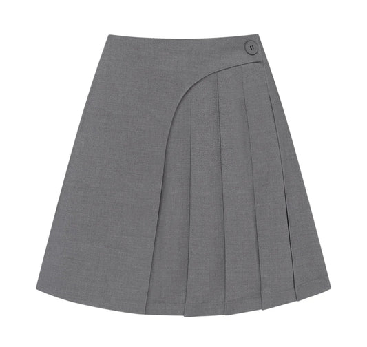 Cher17 ASYMMETRICAL GRAY SKIRT