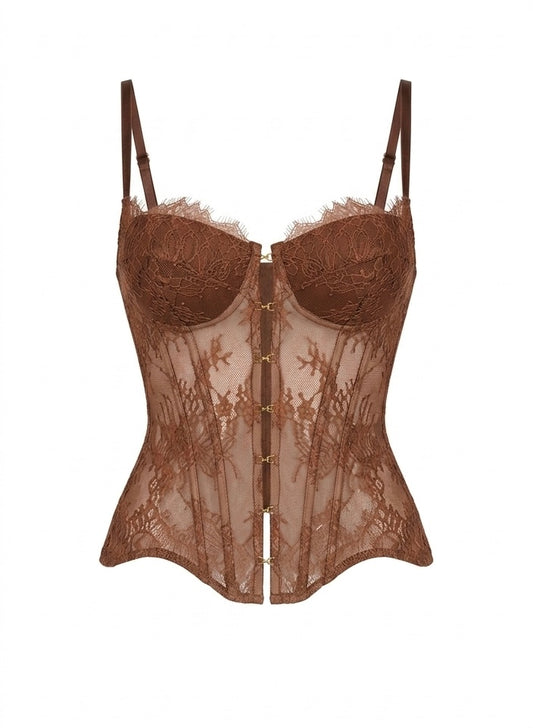 Corset with gold hardware