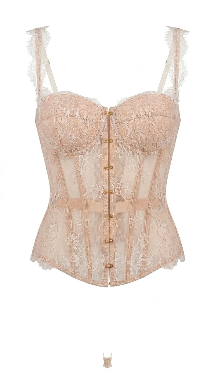 Beige Lace Corset