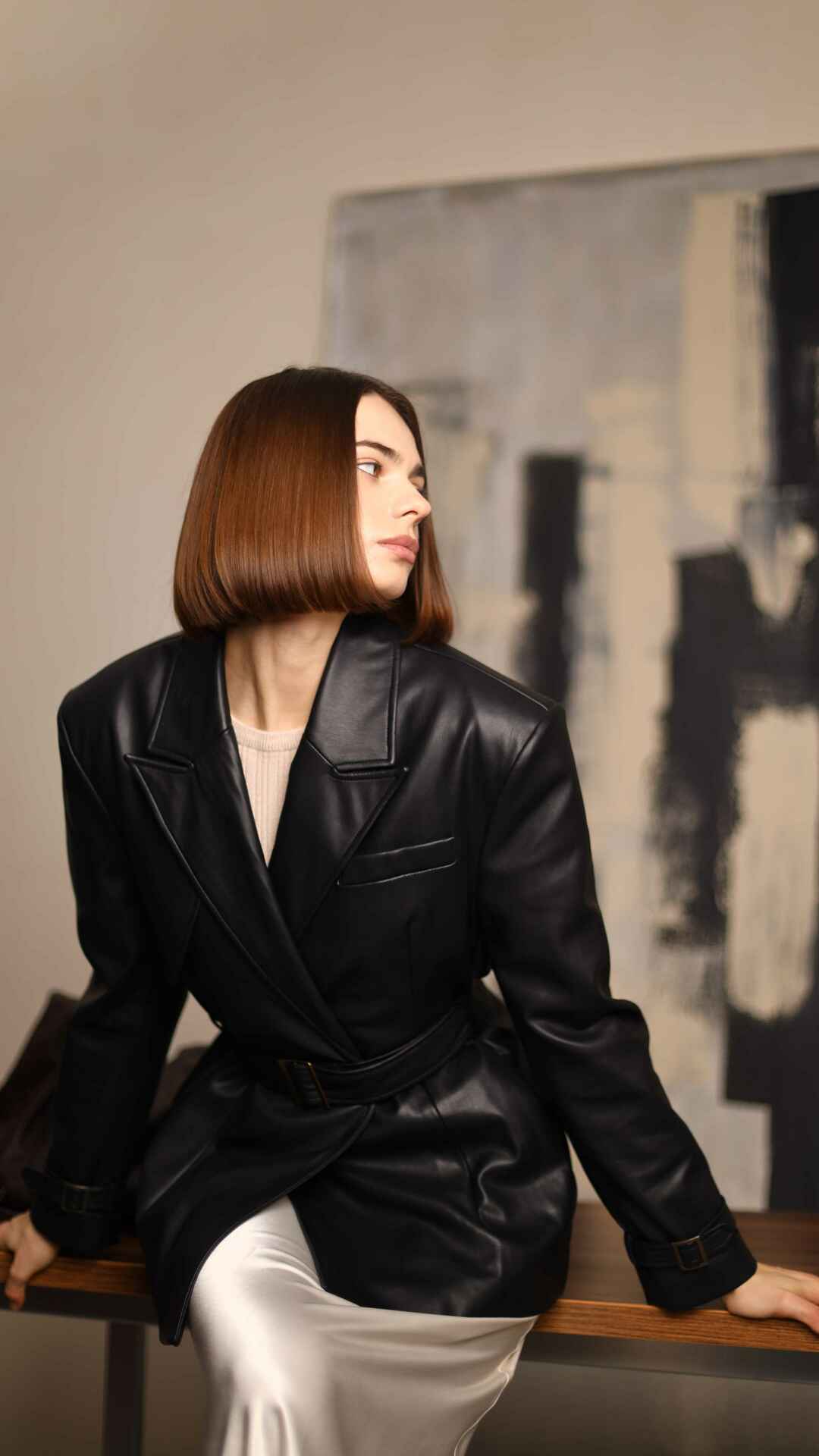 LONDON BLACK CROPPED TRENCH COAT