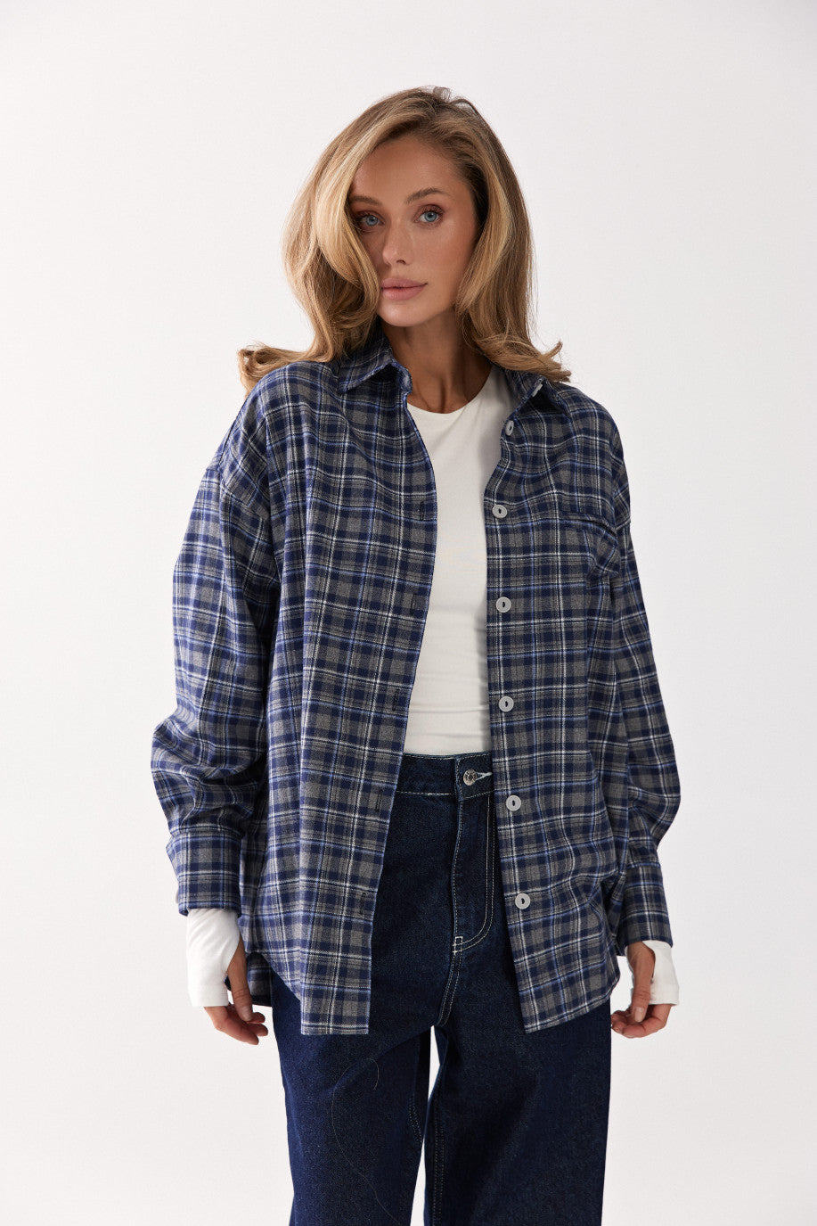 BLUE PLAID SHIRT