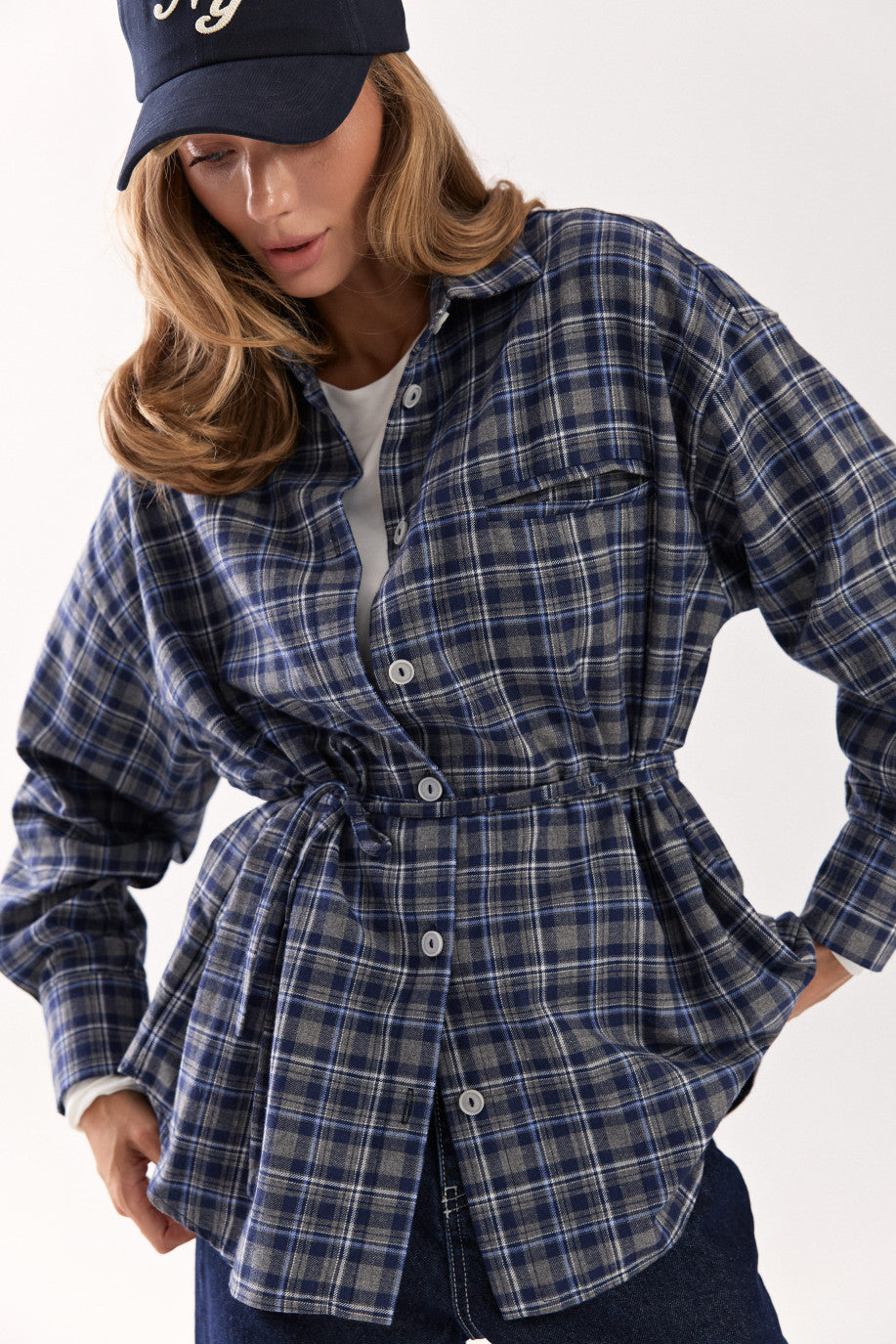 BLUE PLAID SHIRT