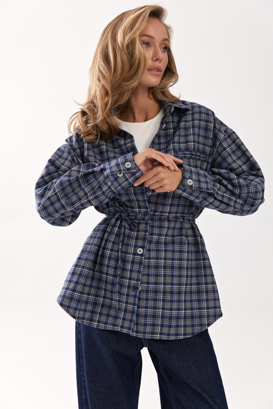 BLUE PLAID SHIRT
