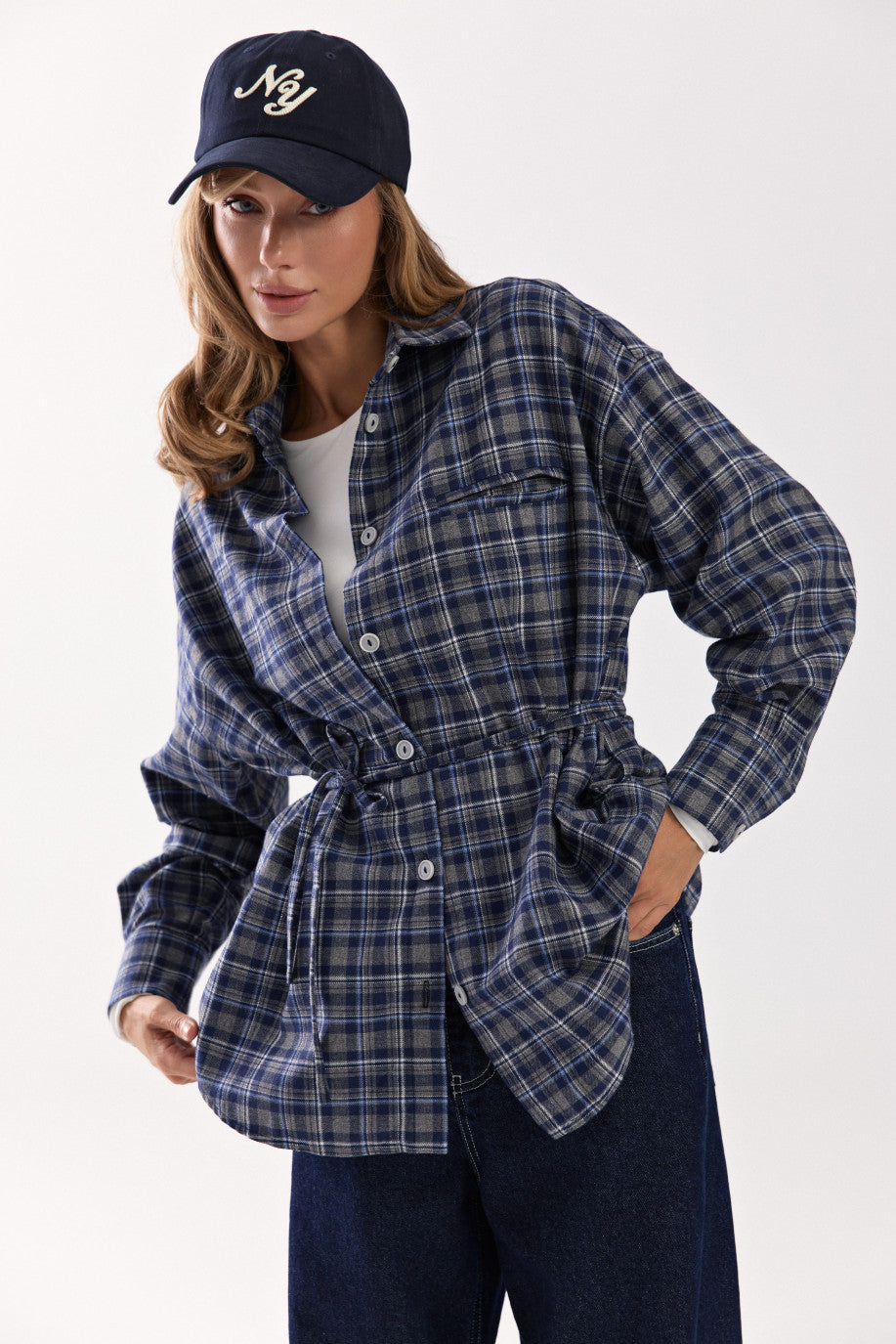 BLUE PLAID SHIRT