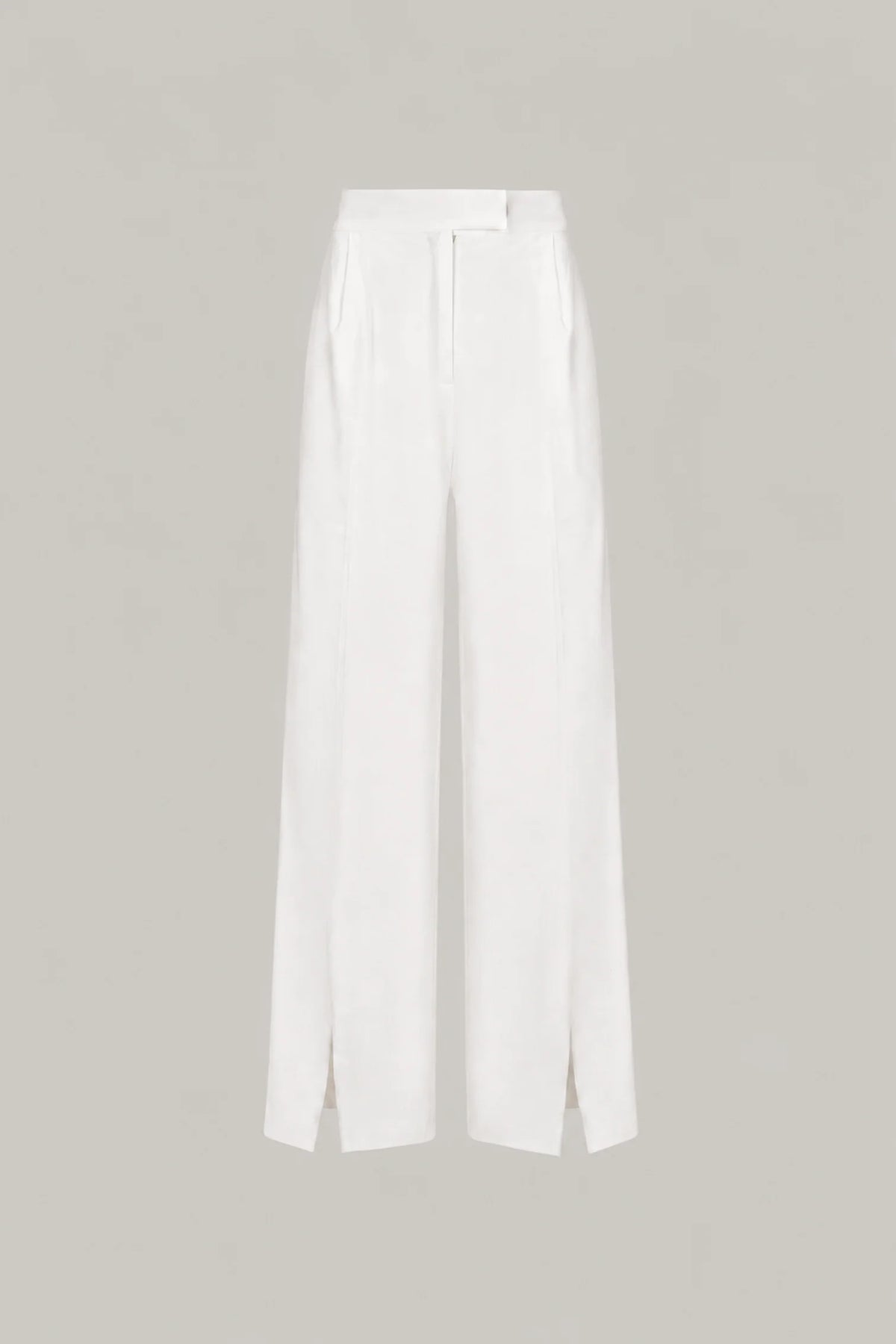 MILKY WHITE HIGH-WAISTED PALAZZO PANTS | PARIS COLLECTION