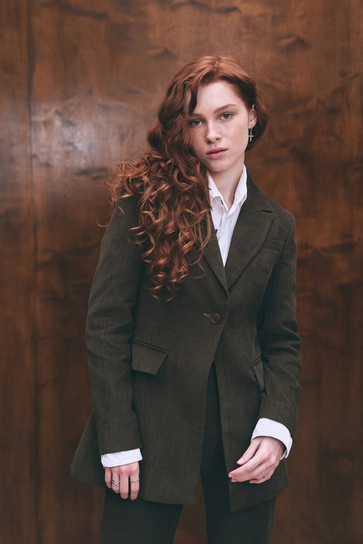 SCARLETT KHAKI FLARED PANTS