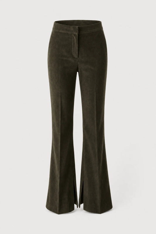 SCARLETT KHAKI FLARED PANTS