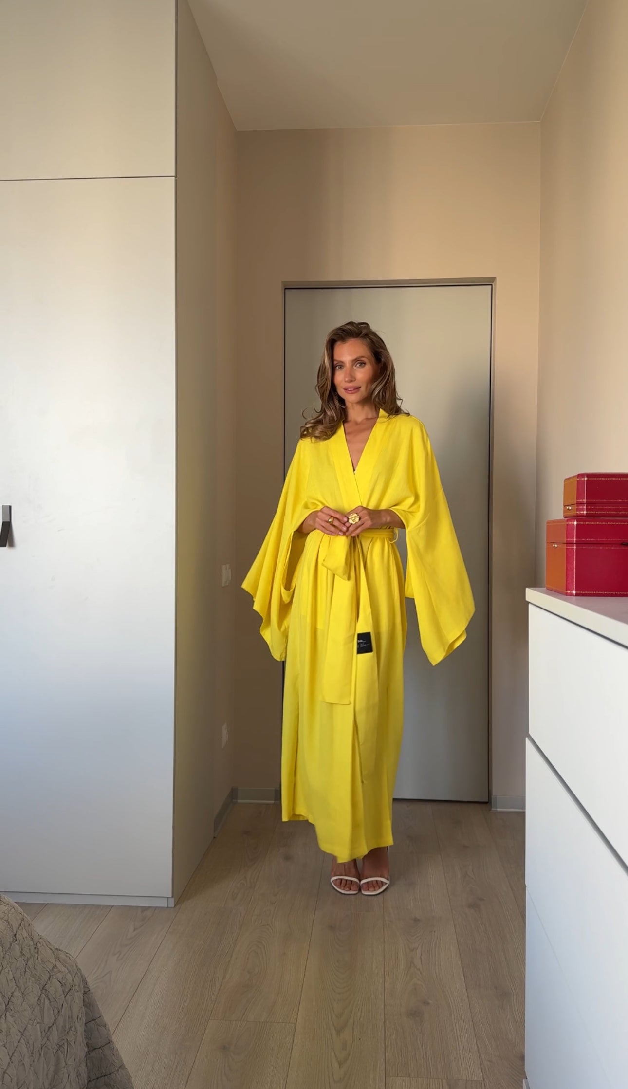 Yellow Linen Kimono