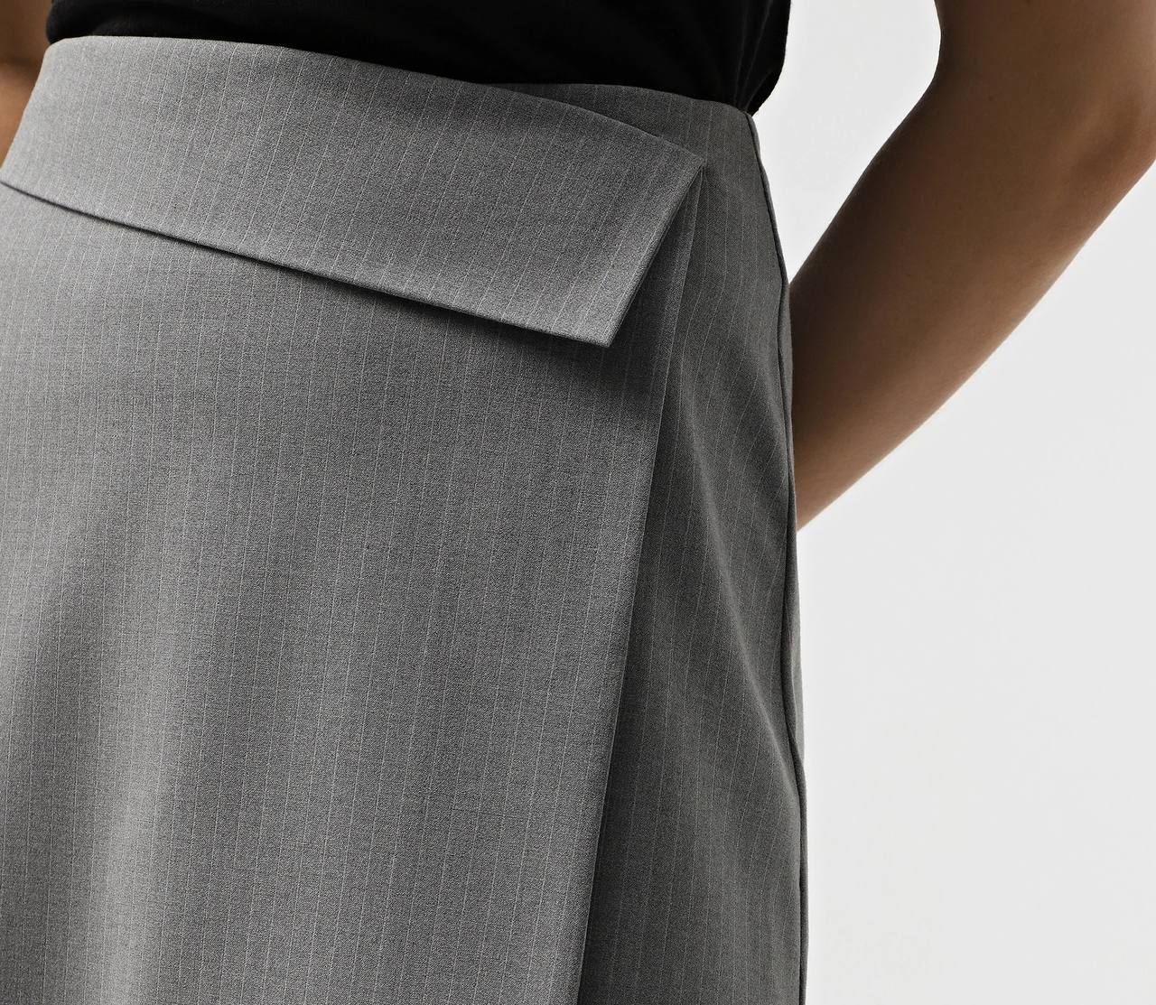 Gray asymmetrical skirt