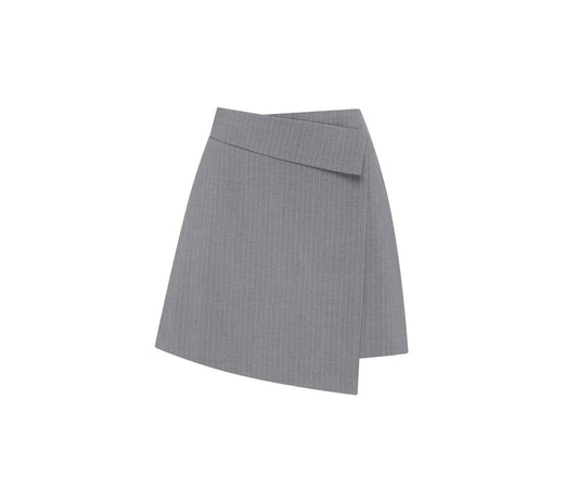 Gray asymmetrical skirt