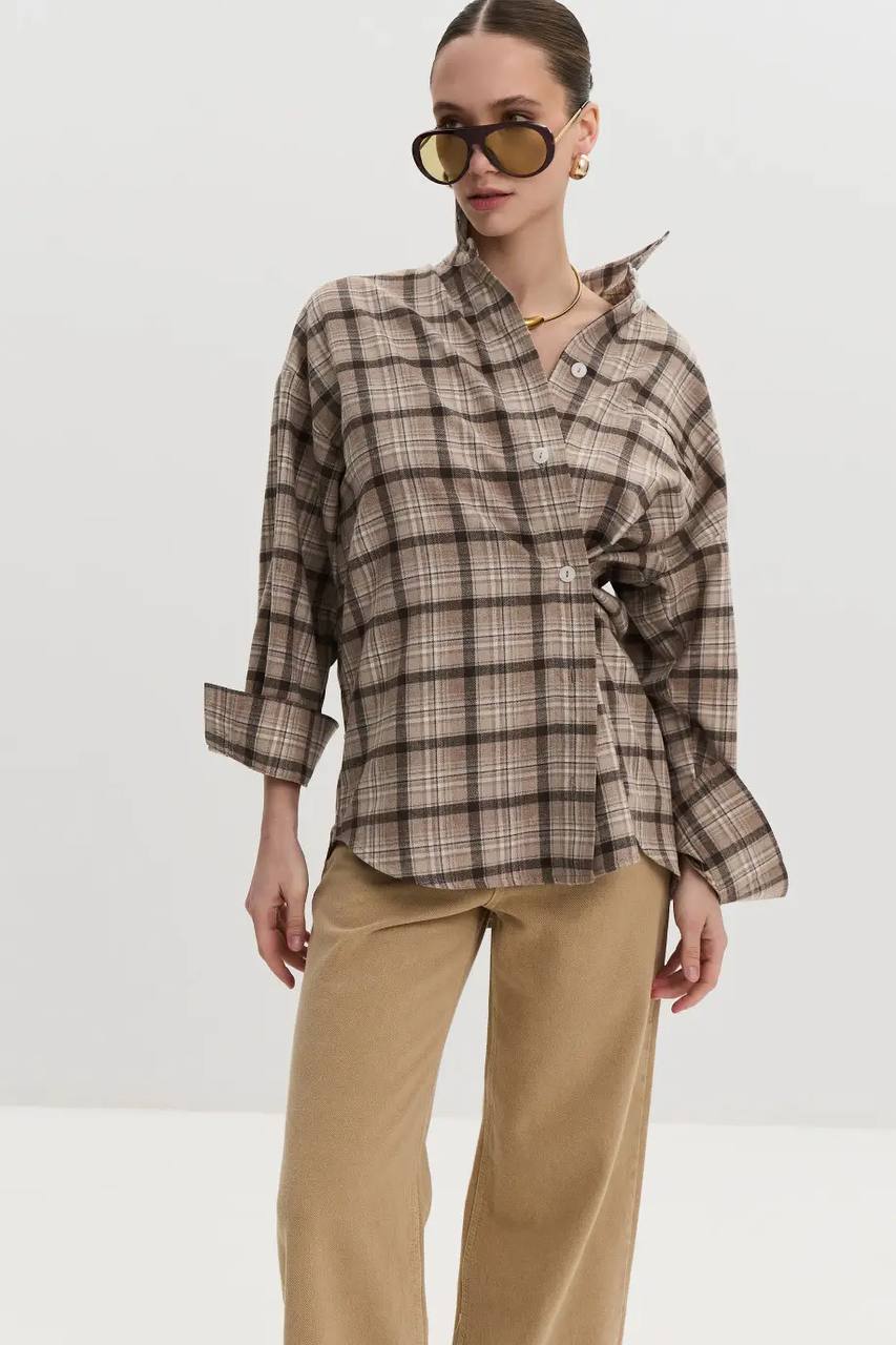 Cotton plaid shirt