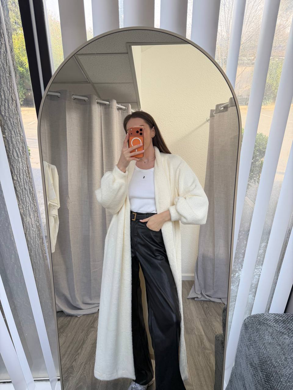 fluffy milk cardigan