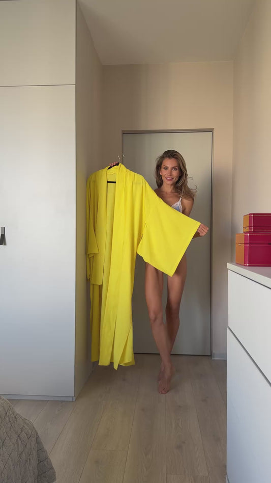 Yellow Linen Kimono